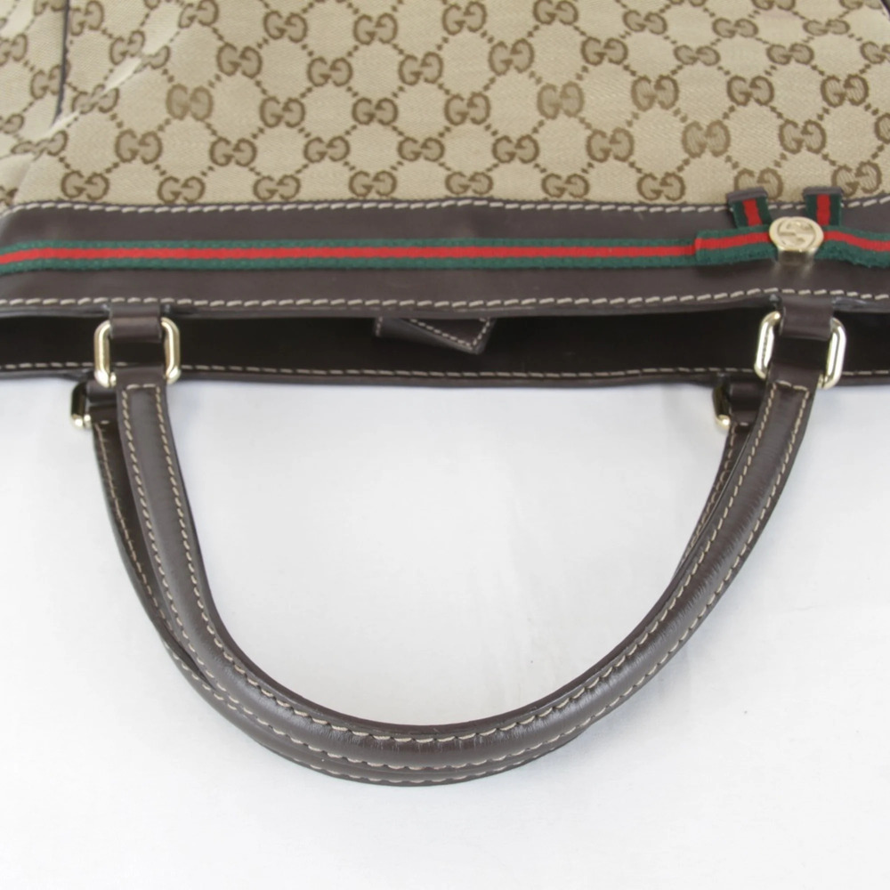 GUCCI Authentic Brown Leather Tote Bag - Picture 8 of 15